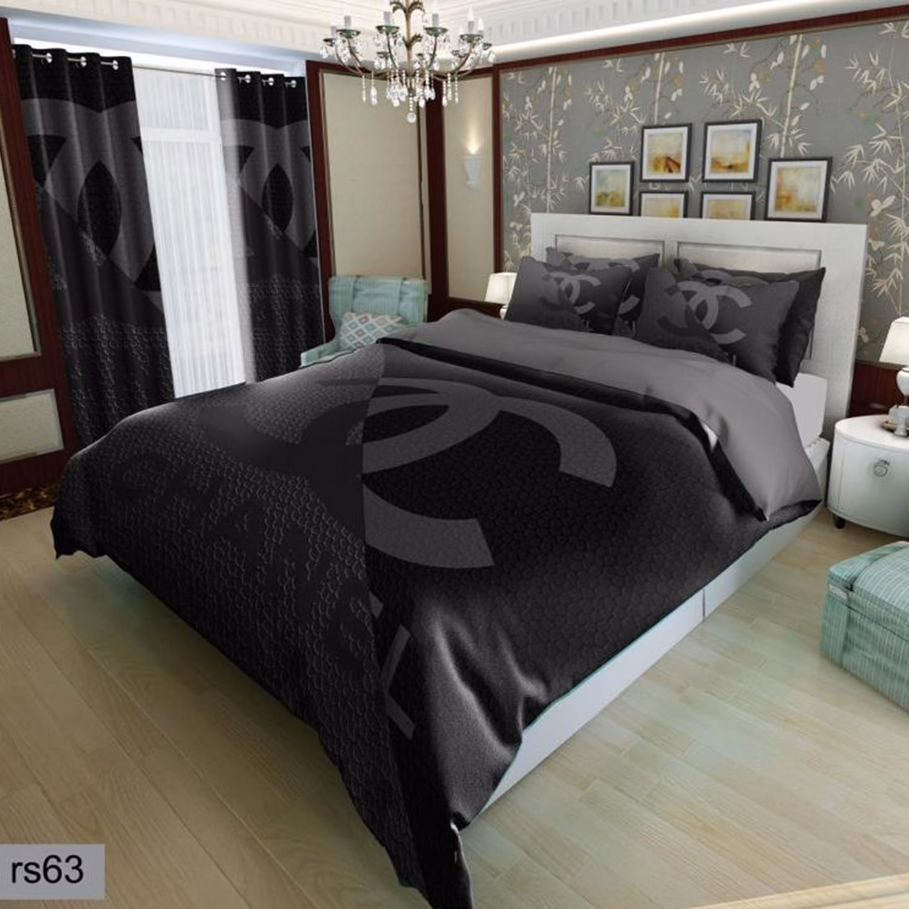 سرویس روتختی 1 نفره تنسل چاپی برندترک لند (Turk Land)  کد rs 63