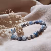 دستبند کشی عقیق آبی و سودالیت آبی (در صورت دلخواه سفارش دستبند گره کشویی هم میشه)