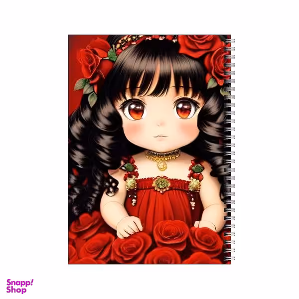 دفتر مشق 50 برگ بامبیلیپ طرح دختر و گل رز کد 5245171