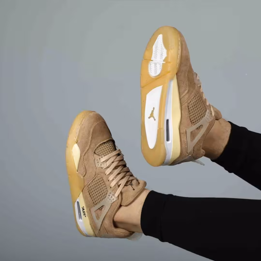 کفش نایک 4 رترو مردانه کرم رنگ باتیس بوتیک