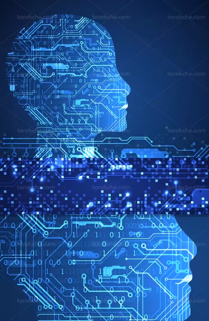 وکتور زمینه الکترونیکی آبی | گرافیک با طعم تربچه