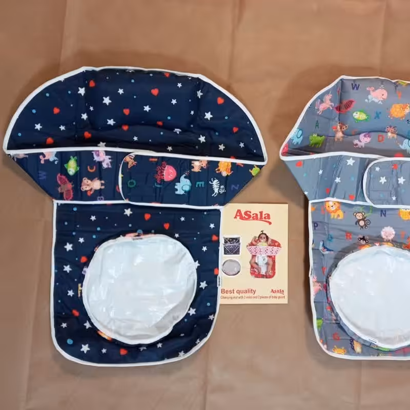 زیرانداز گارد دار حفاظ دار دو رو قابل استفاده  در سه رنگ طوسی سرمه ای کرم