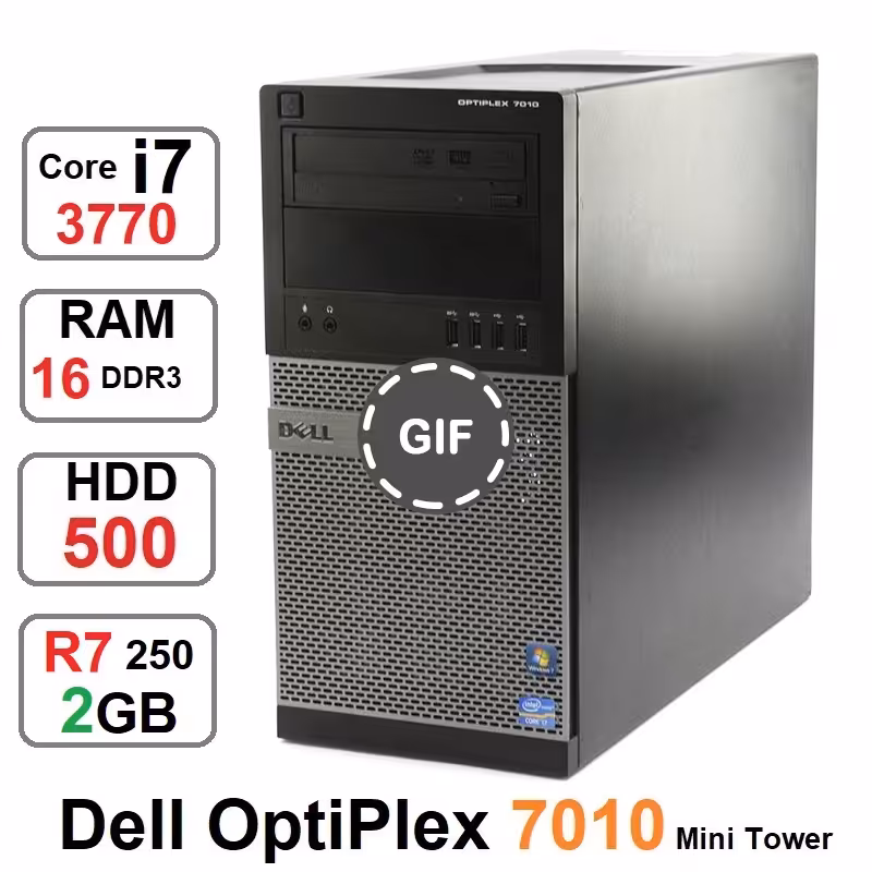 کامپیوتر DELL OPTIPLEX 7010 MT Core i7 3770 گرافیک R7-250