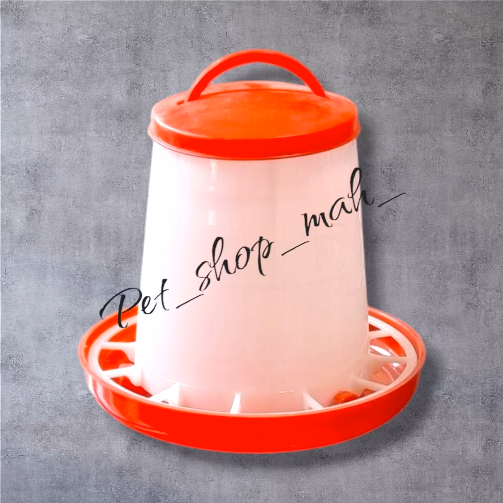 دانخوری 3 کیلویی دسته دار مناسب مرغ و خروس و کبوتر 