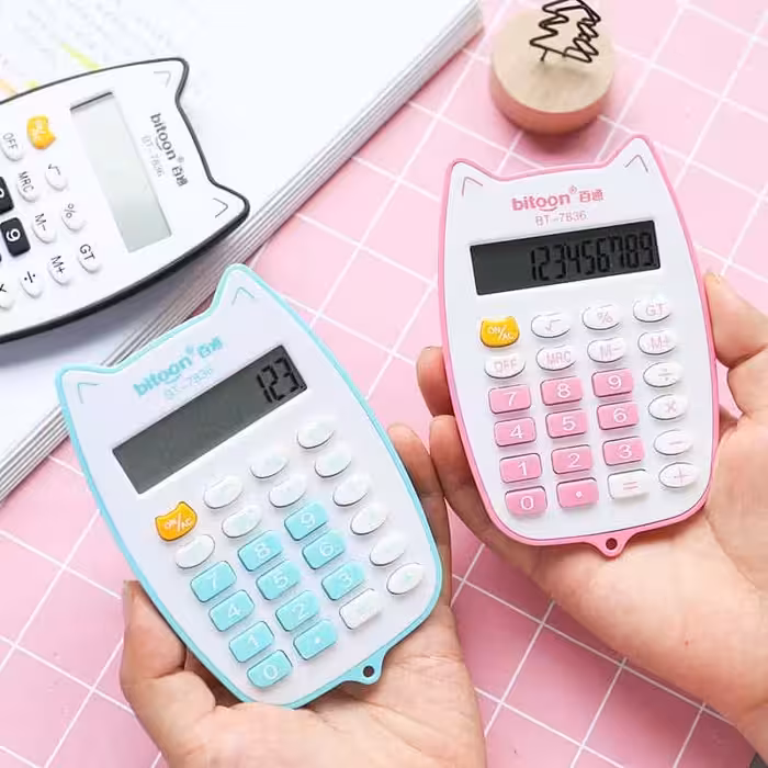 ماشین حساب فانتزی طرح گربه