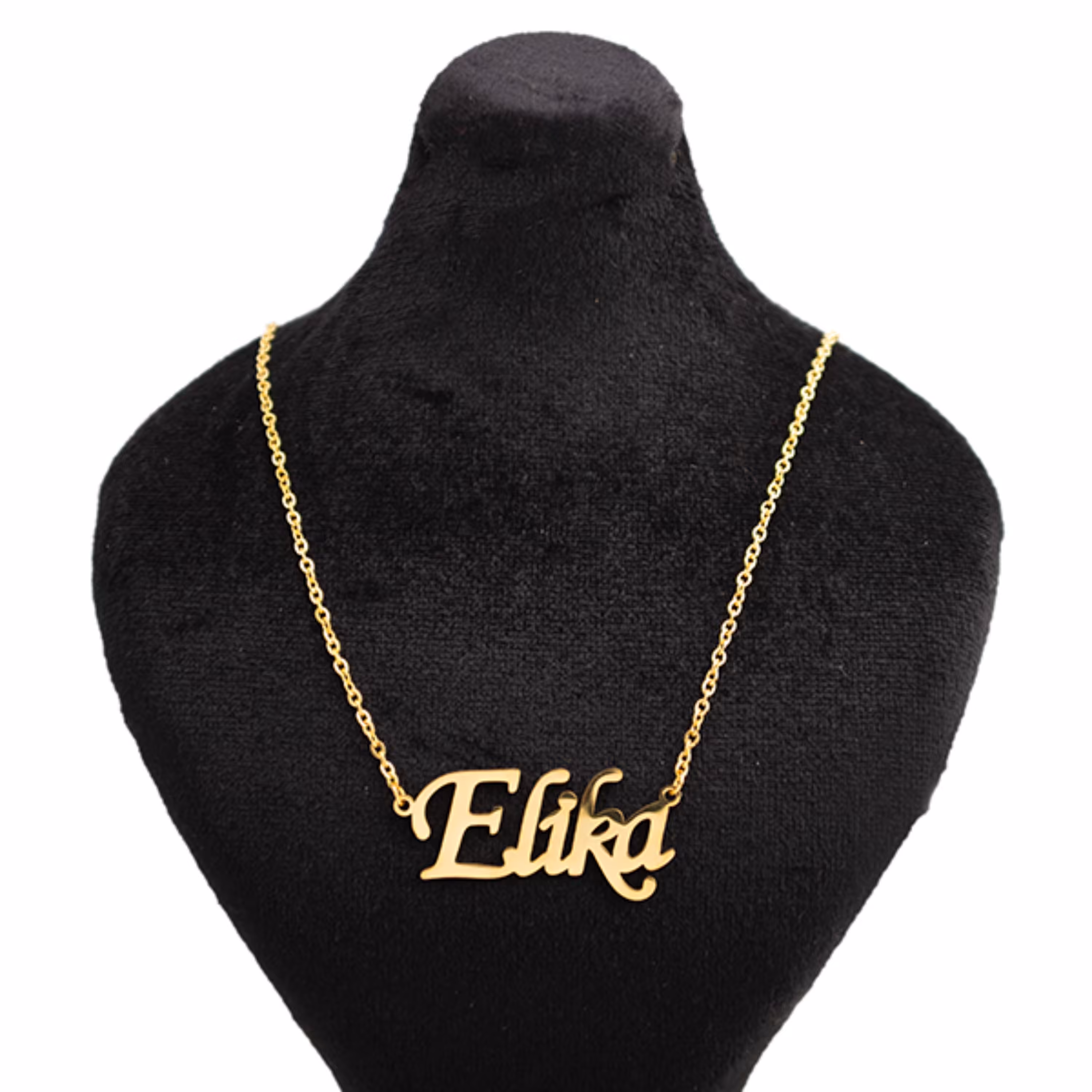 گردنبند اسم الیکا elika استیل رنگ ثابت بهمراه زنجیر