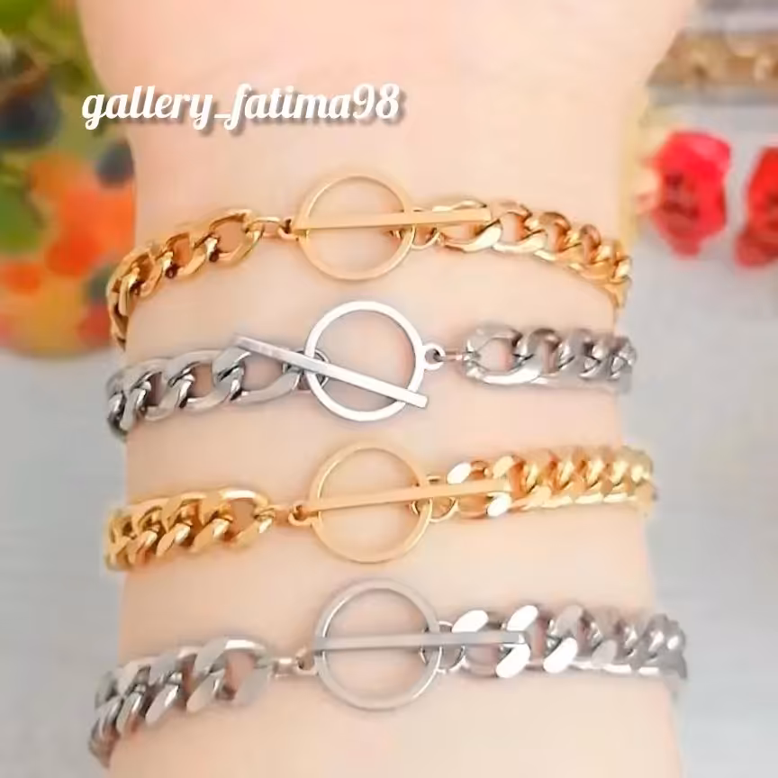 دستبند کارتیر استیل ورنگ ثابت