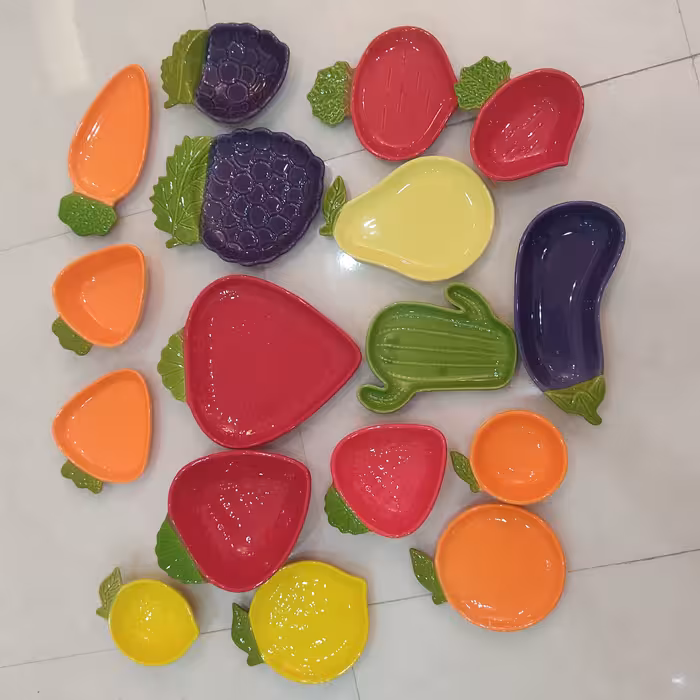 ظروف طرح میوه 17 پارچه