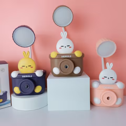 چراغ مطالعه جاقلمی و تراش دار طرح حیوانات فنری