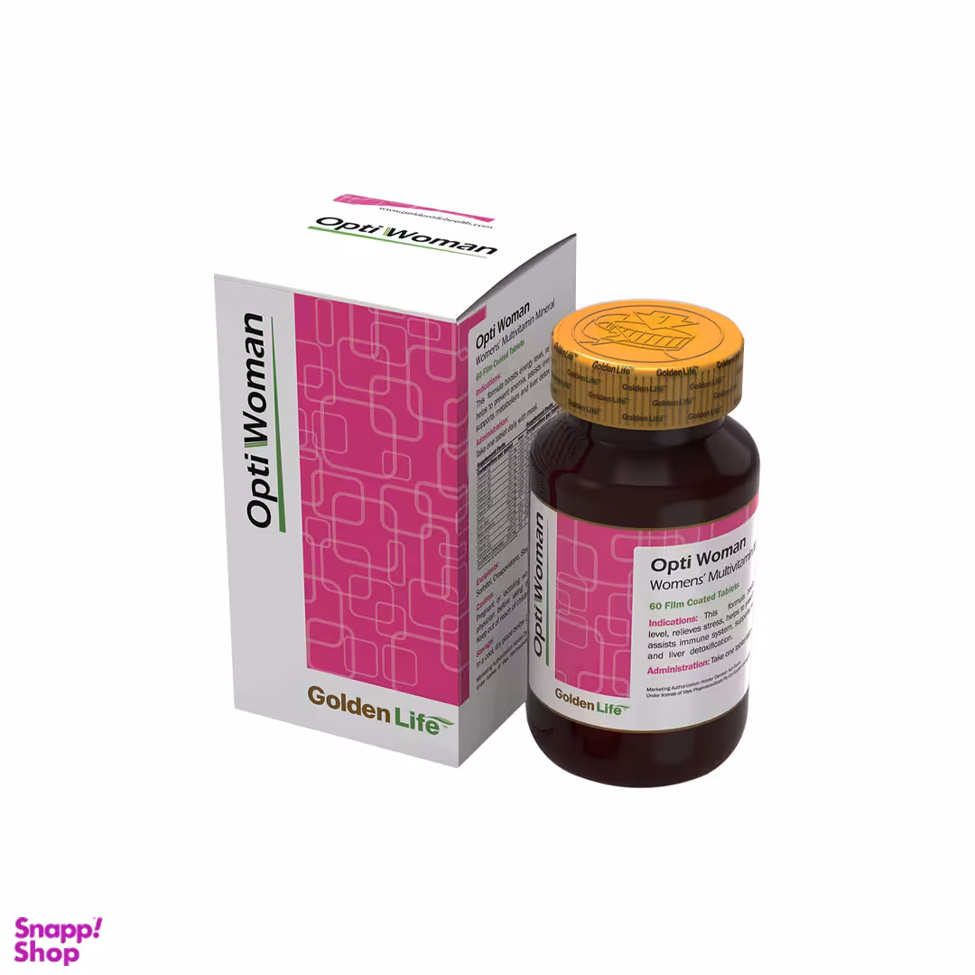 کپسول مولتی ویتامین بانوان اپتی وومن گلدن لایف بسته 60 عددی