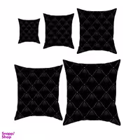 کوسن رنس کد S5-10090 مجموعه 5 عددی کوچک تا بزرگ رنگ مشکی