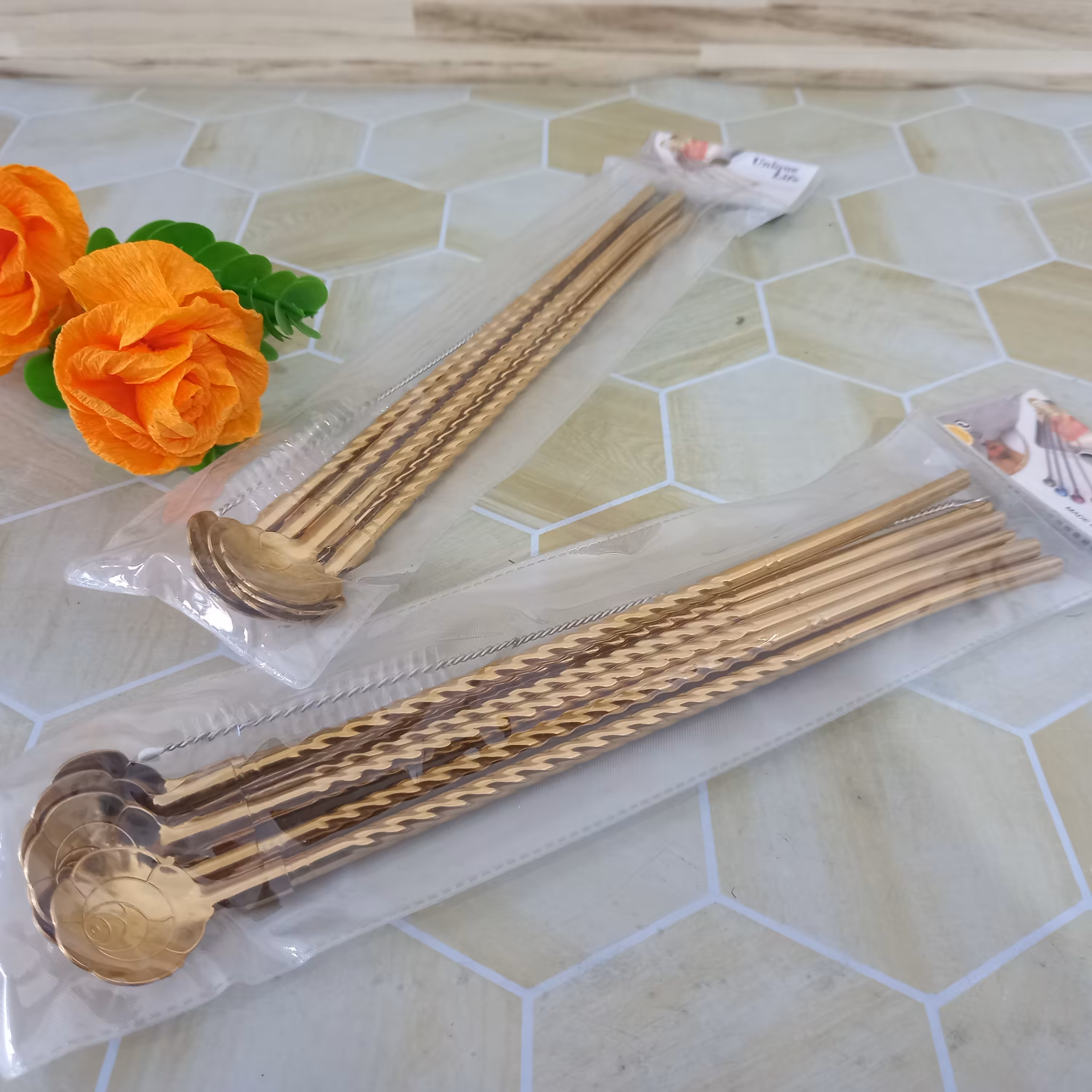 نی شربت خوری استیل