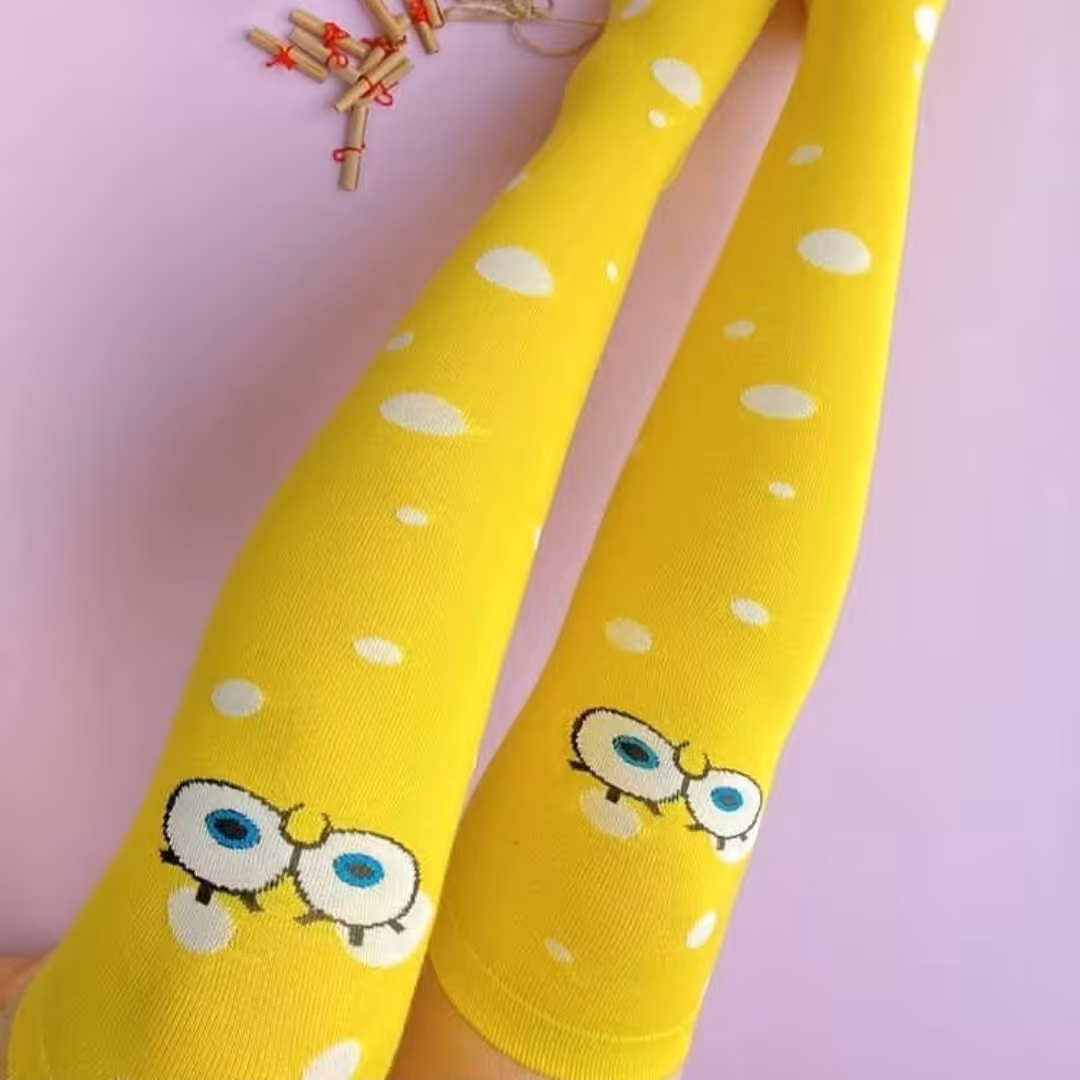 جوراب  باب اسفنجی  بالا زانو