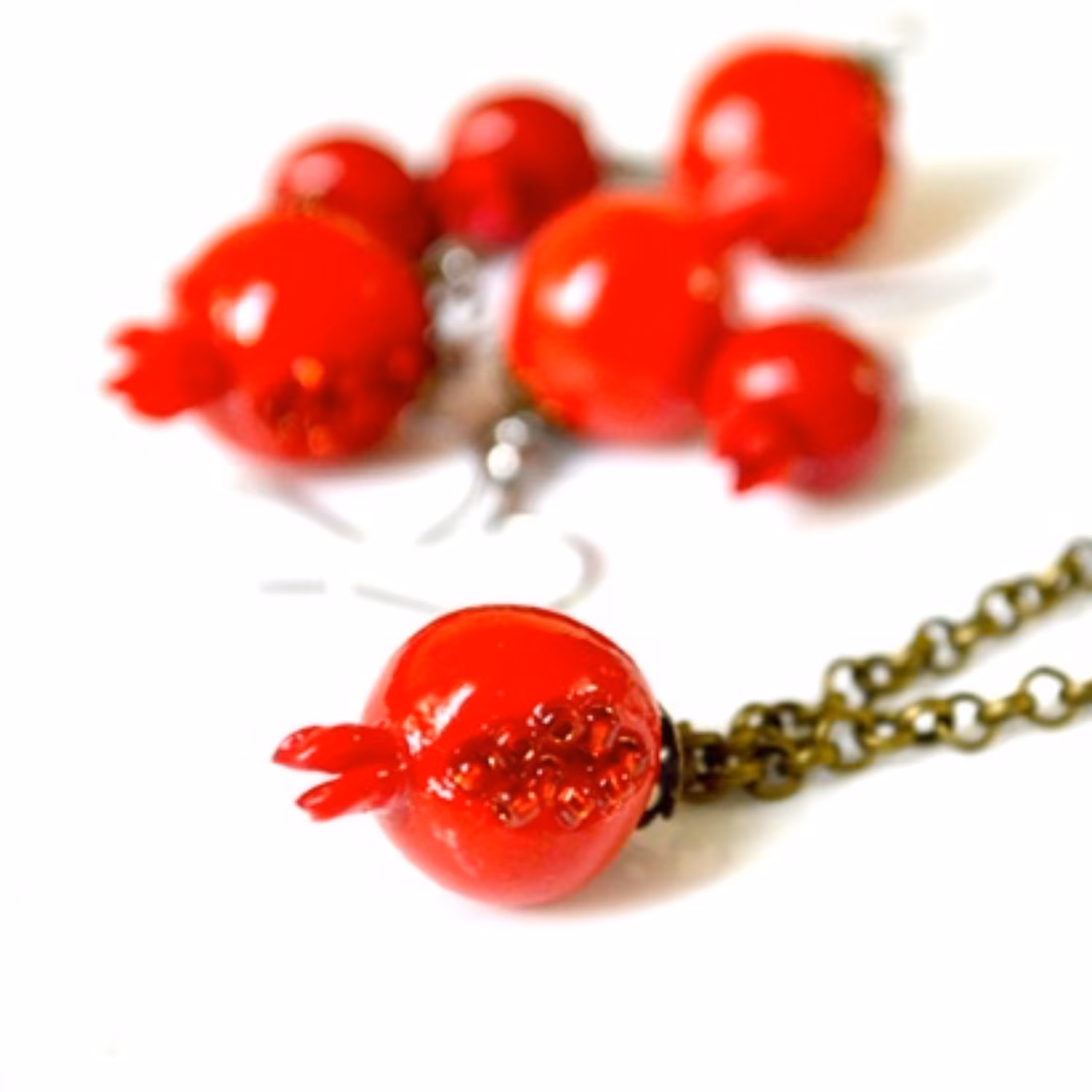 ست گوشواره و گردنبند انار