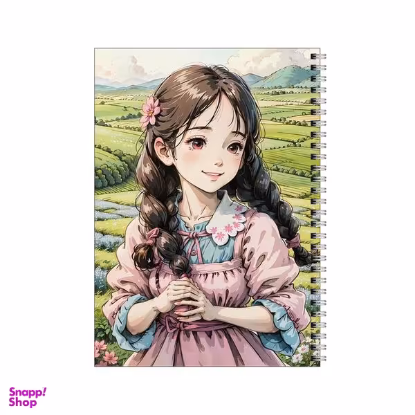 دفتر مشق 80 برگ بامبیلیپ طرح دختر و طبیعت کد 8800355