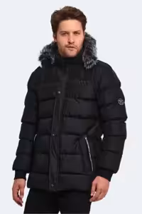 کاپشن مشکی مردانه کت HECK ST23JE027 500 اورجینال Slazenger