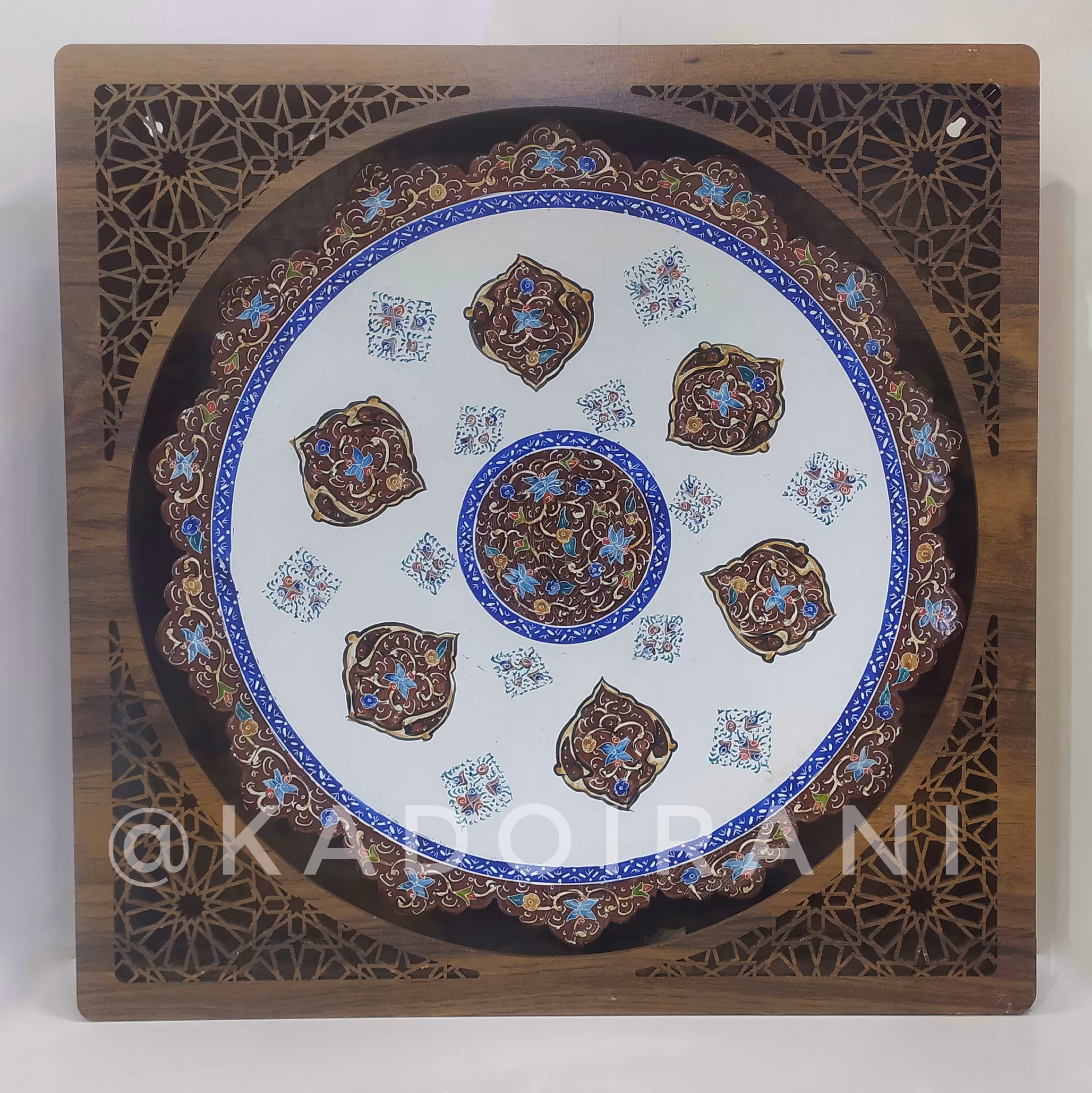 قاب بشقاب مسی میناکاری