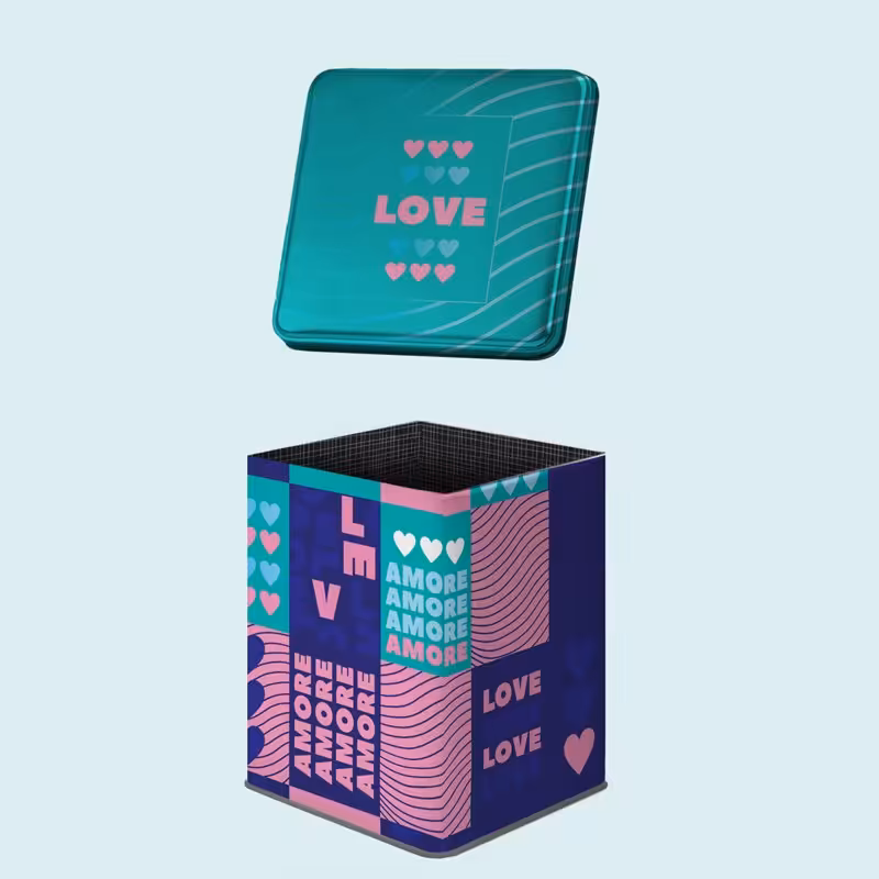 جعبه هدیه مریخ پانزده طرح قلب Love