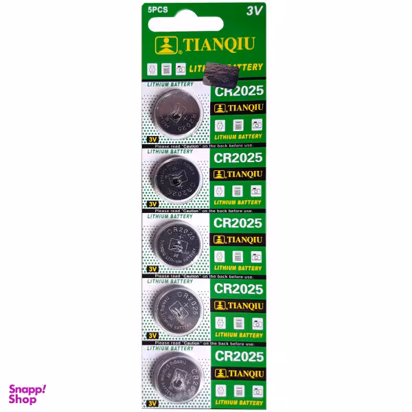 باتری سکه ای کد CR-2025 بسته 5 عددی