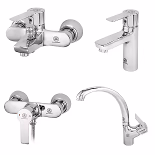 ست 4 تکه شیرآلات قهرمان مدل یاقوت