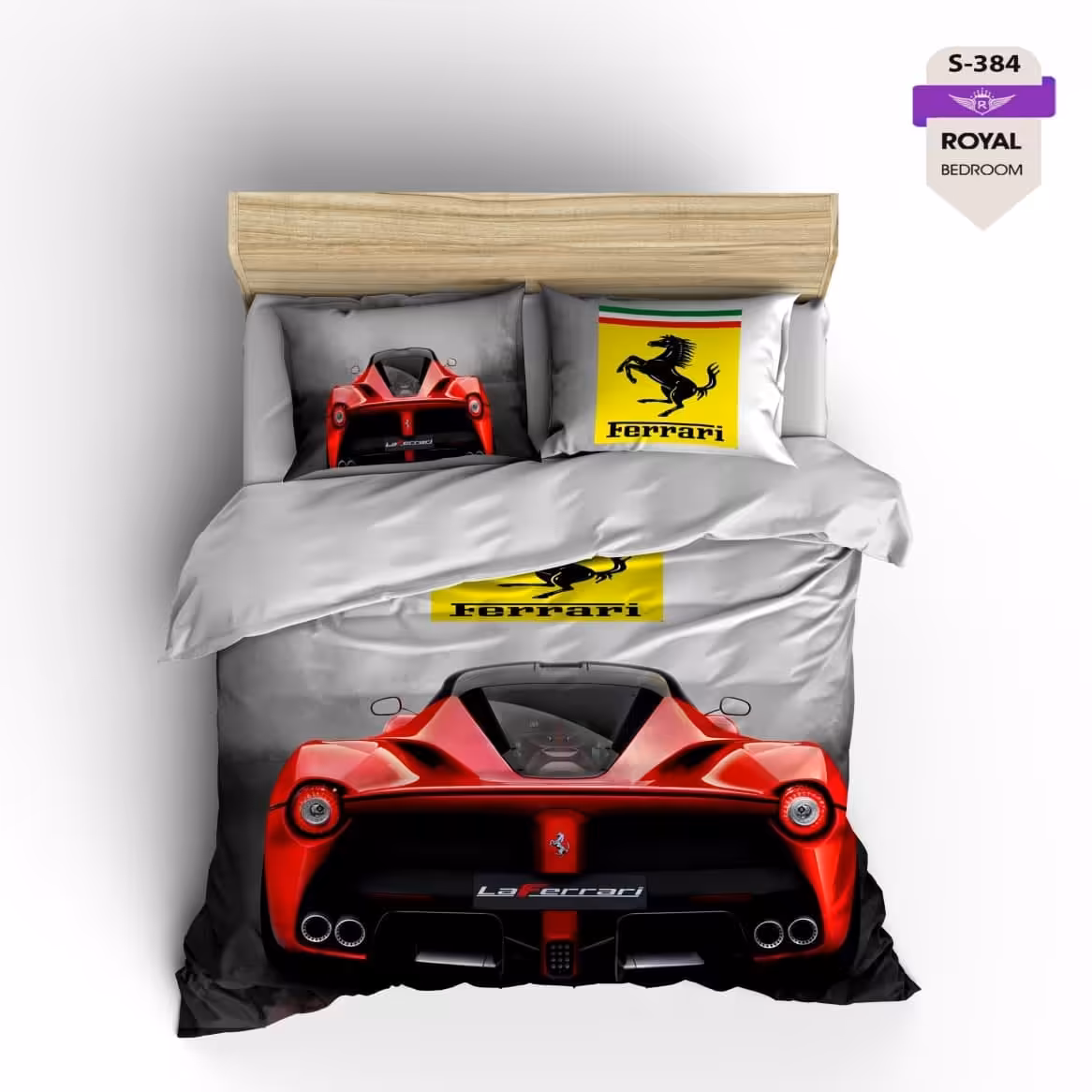 سرویس روتختی طرح ماشین فراری 3 بعدی 4 تیکه برند رویال با دوسال گارانتی