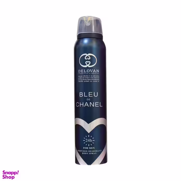 اسپری خوشبو کننده بدن مردانه دلوان (Delovan) مدل bleu de chanel حجم 200 میلی‌‌لیتر