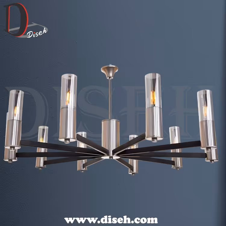 لوستر مدرن برای سقف کوتاه با رنگ بندی متنوع