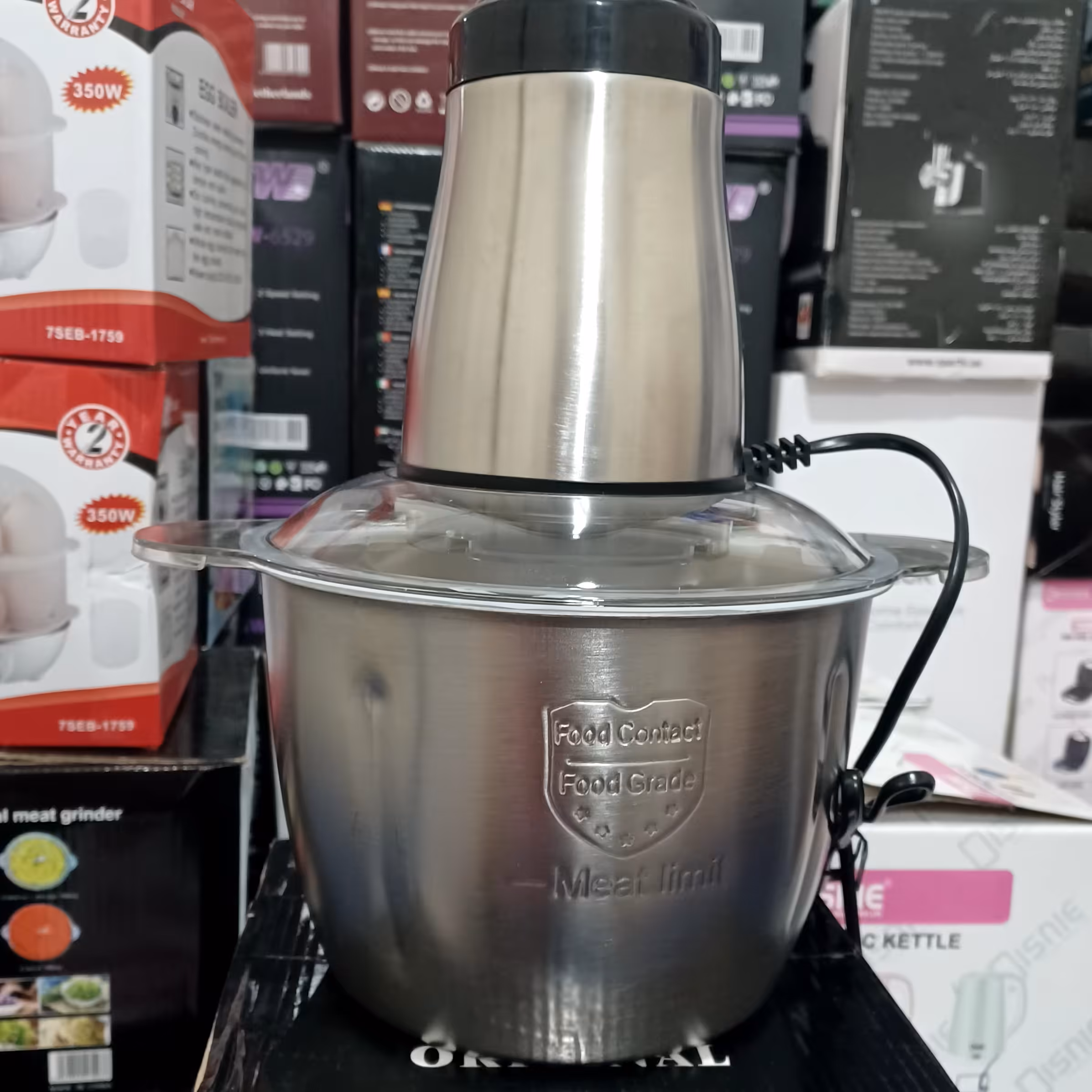 خردکن برقی استیل 3لیتری غذاساز همه کاره...چرخ گوشت ارسال رایگان.سبزی خردکن 