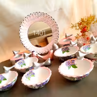 هفت سین سفالی سرامیکی پرنده دست سازه های مینو   هزینه ارسال کالا بصورت پس کرایه