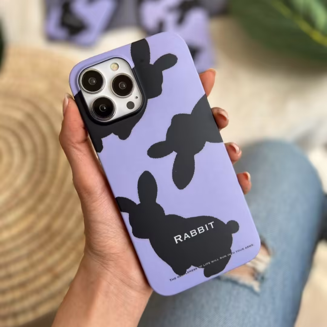 کاور خرگوش بنفش مدل آیفون فانتزی 

