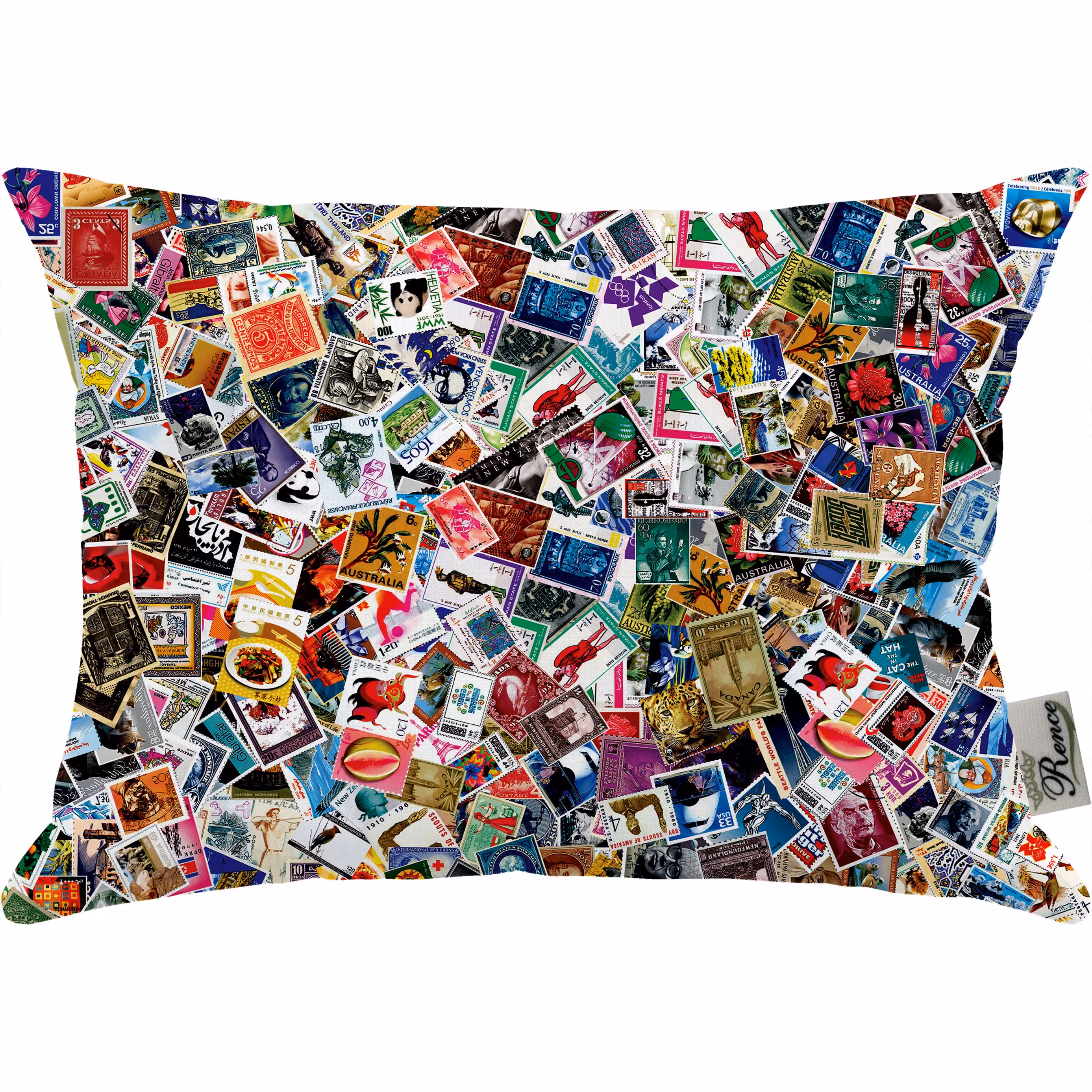 کوسن مبل مخمل طرح تمبر سایز 33 در 47 مدل R1-154 شرکت رنس