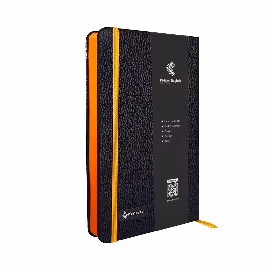 
سالنامه سال 1402 پدیده نقش مدل   رنگی  نارنجی روزشمار کد 01 به همراه خودکار
