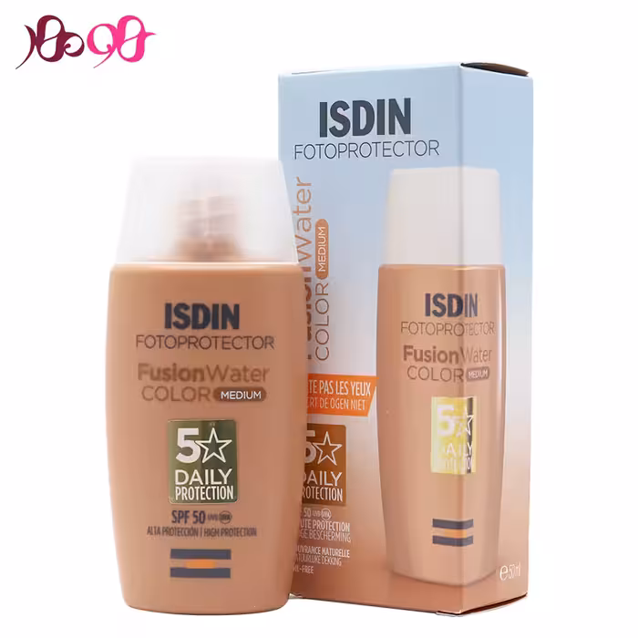 ضد آفتاب رنگی ایزدین رنگ مدیوم مدل فیوژن واتر