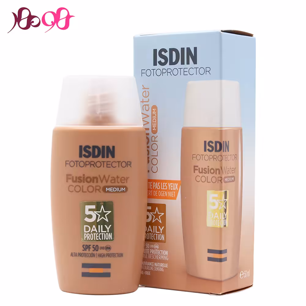 ضد آفتاب رنگی ایزدین رنگ مدیوم مدل فیوژن واتر