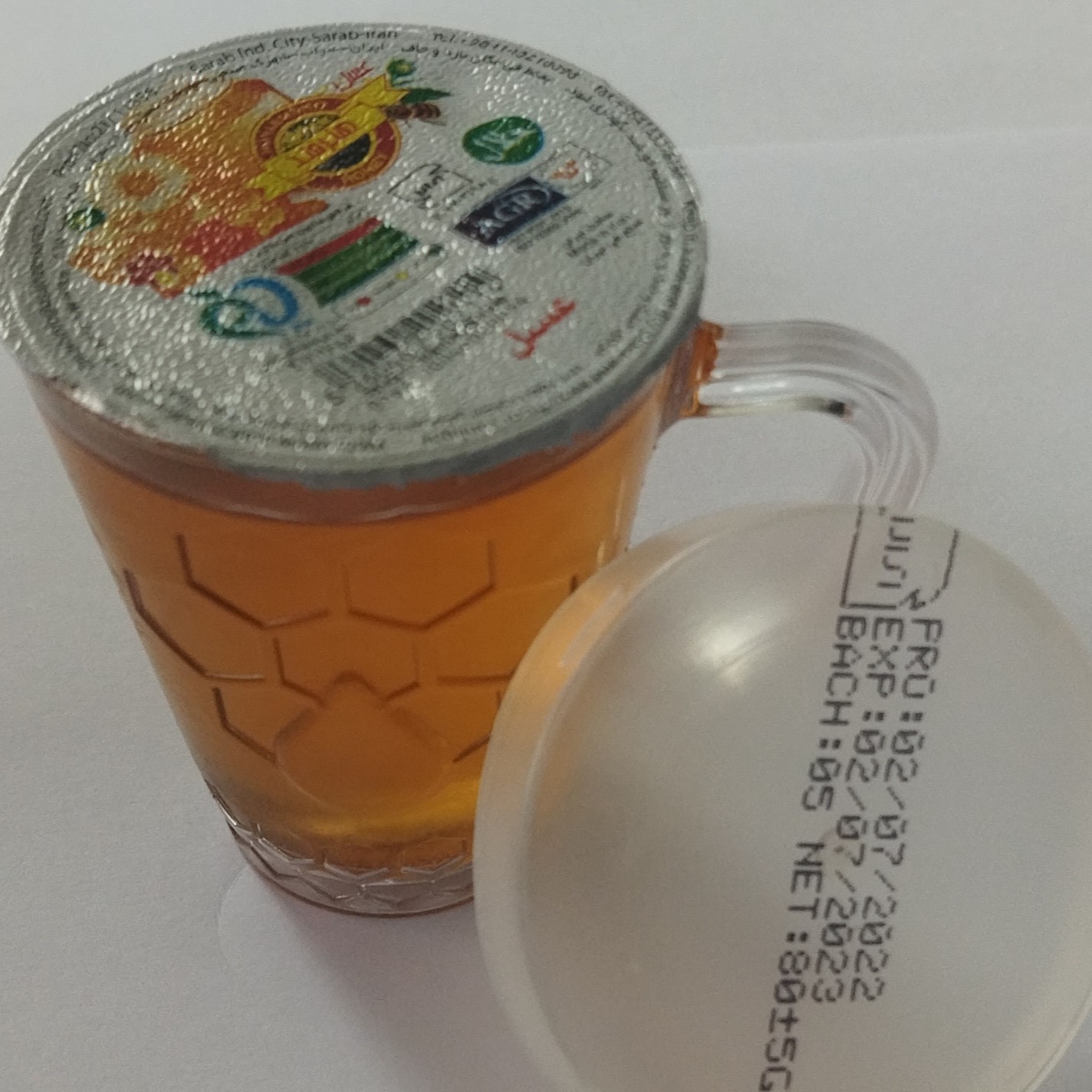عسل  مخصوص کودکان ( تستر  عسل  دیابتی )سراب 960 گرم  فنجانی  12 عددی عسل دامنه کوه های سراب مخصوص کودکان  با هدیه 