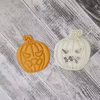 قالب و مُهر کدو حلوایی عصبانی، کد 723، 8 سانت ،کوکی، فوندانت 