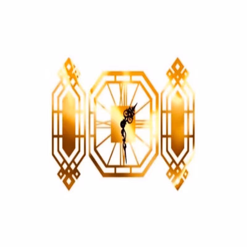 ساعت دیواری سه تیکه آینه ای