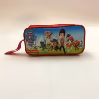 جامدادی جادار دو زیپ قرمز طرح پاپاترول 