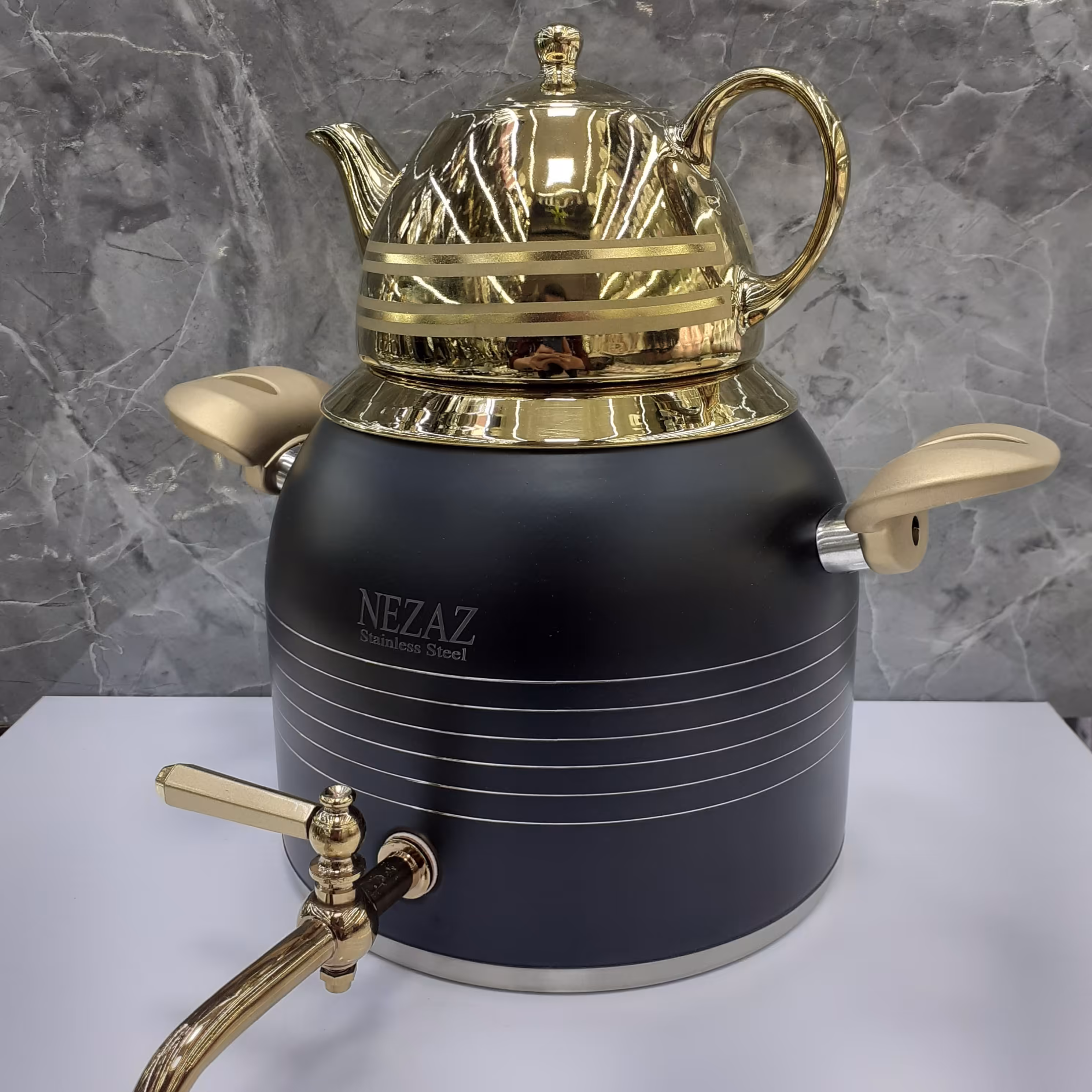 کتری قوری نزاز 5لیتر کد 3029 رنگ مشکی