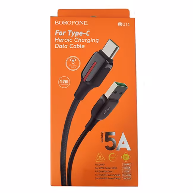 کابل تبدیل USB به type_c بروفون مدل BU14 طول 1.2 متر