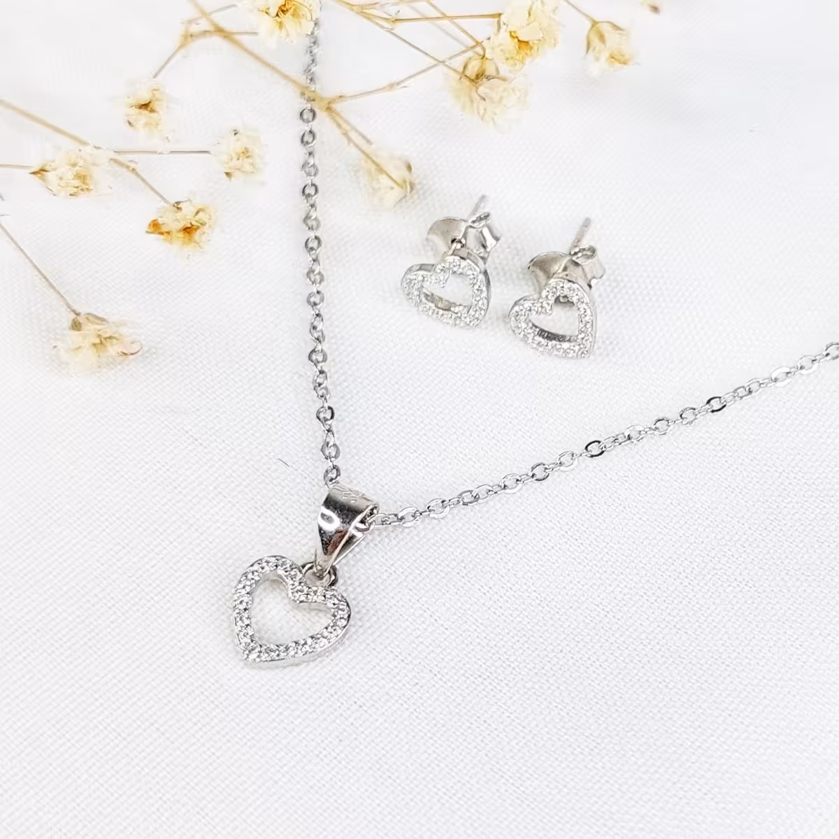 نیمست قلب توخالی با نقره925 کد 10655