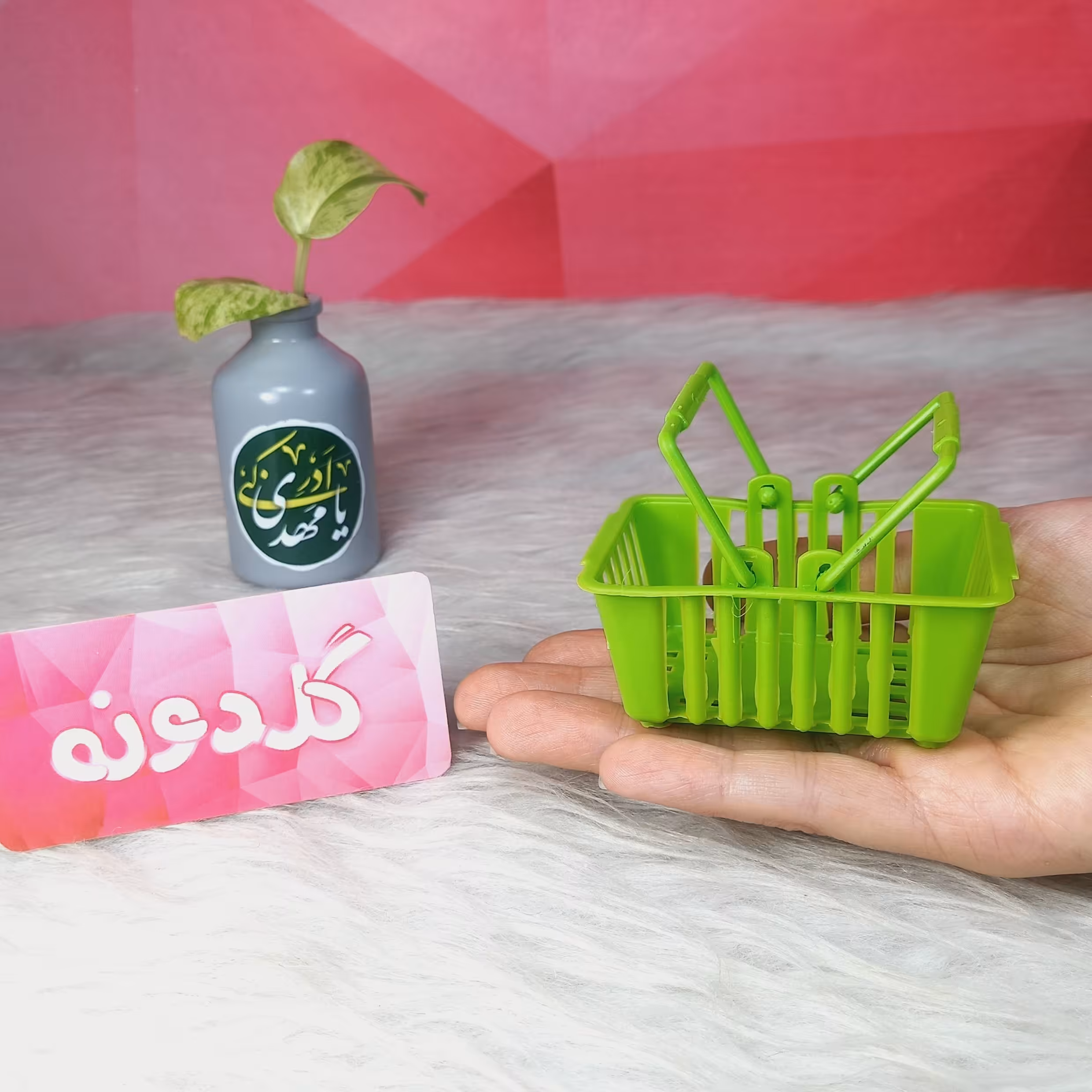 ماکت سبدخریدخوراکی-سبد خرید-سبد خرید پلاستیکی-سبد خالی مگنت ها-ماکت گلدونه