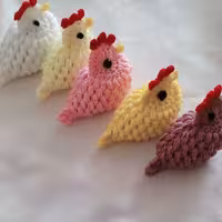 مرغ بافتنی دکوری