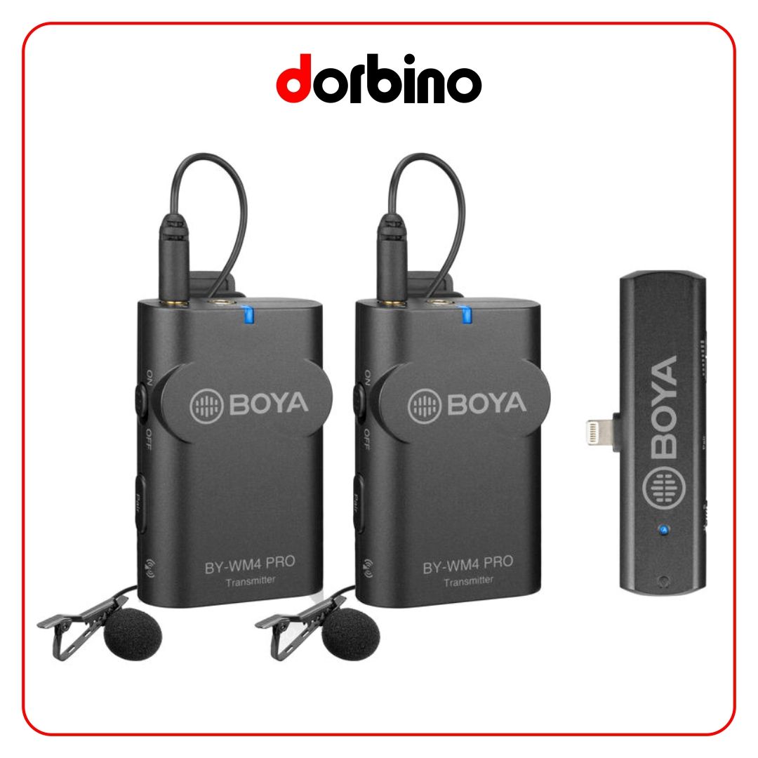 میکروفن بی سیم بویا BOYA BY-WM4 Pro-K4 Microphone - فروشگاه دوربین دوربینو