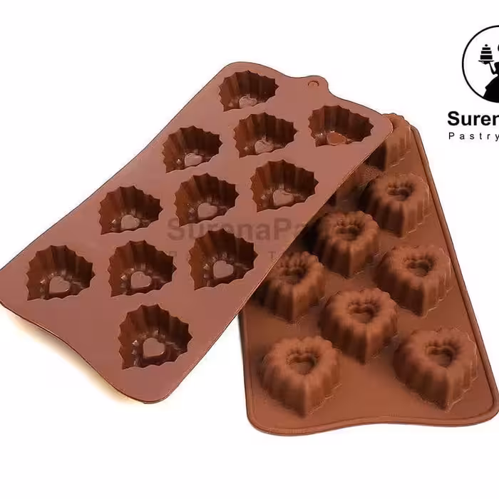 قالب سیلیکونی شکلات طرح قلب ساوارین