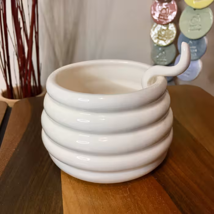 ماگ و قاشق سرامیکی دست ساز 