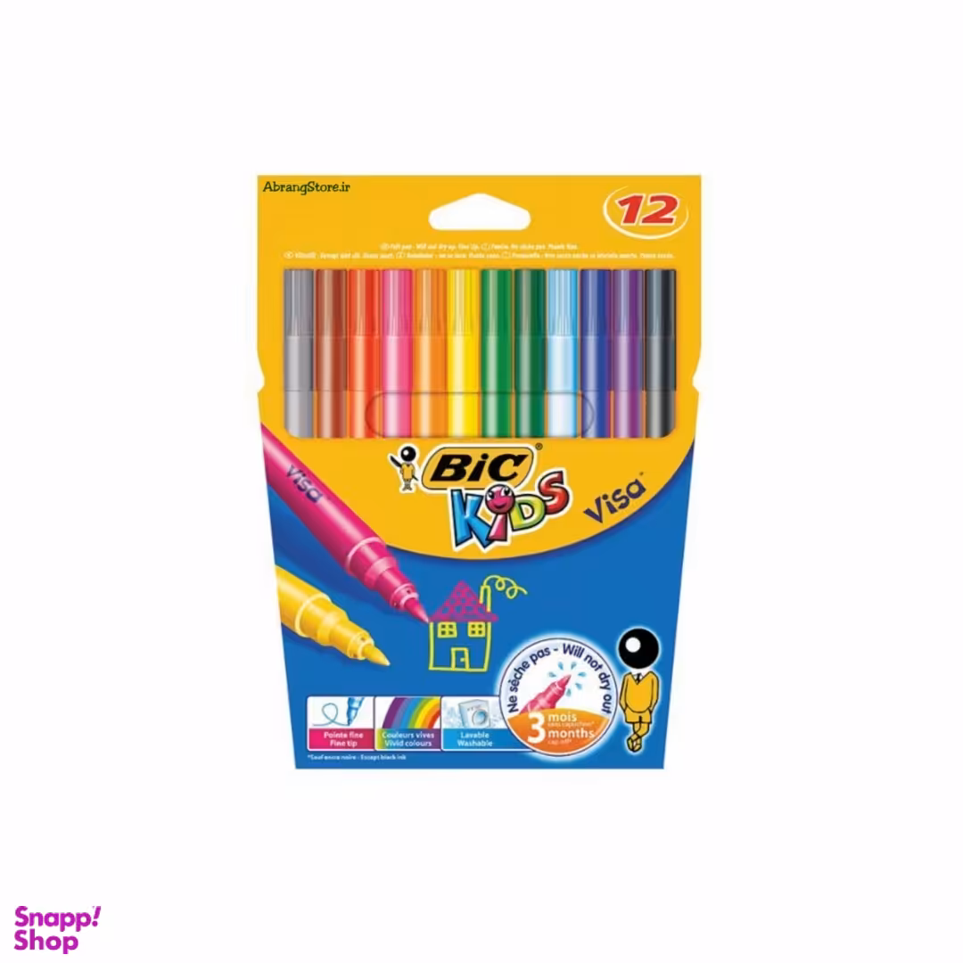 ماژیک ویزا بیک مدل 12 رنگ