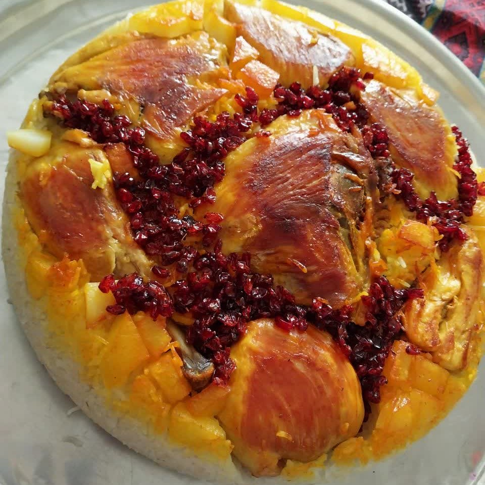 ته دیگ مرغ خانگی 1کیلویی