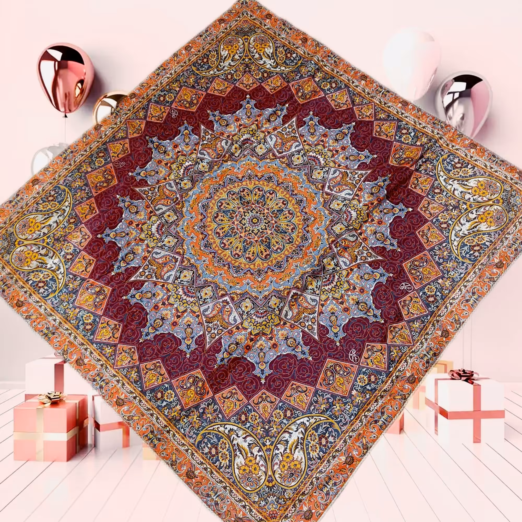 طرح اروین ترمه هشت رنگ