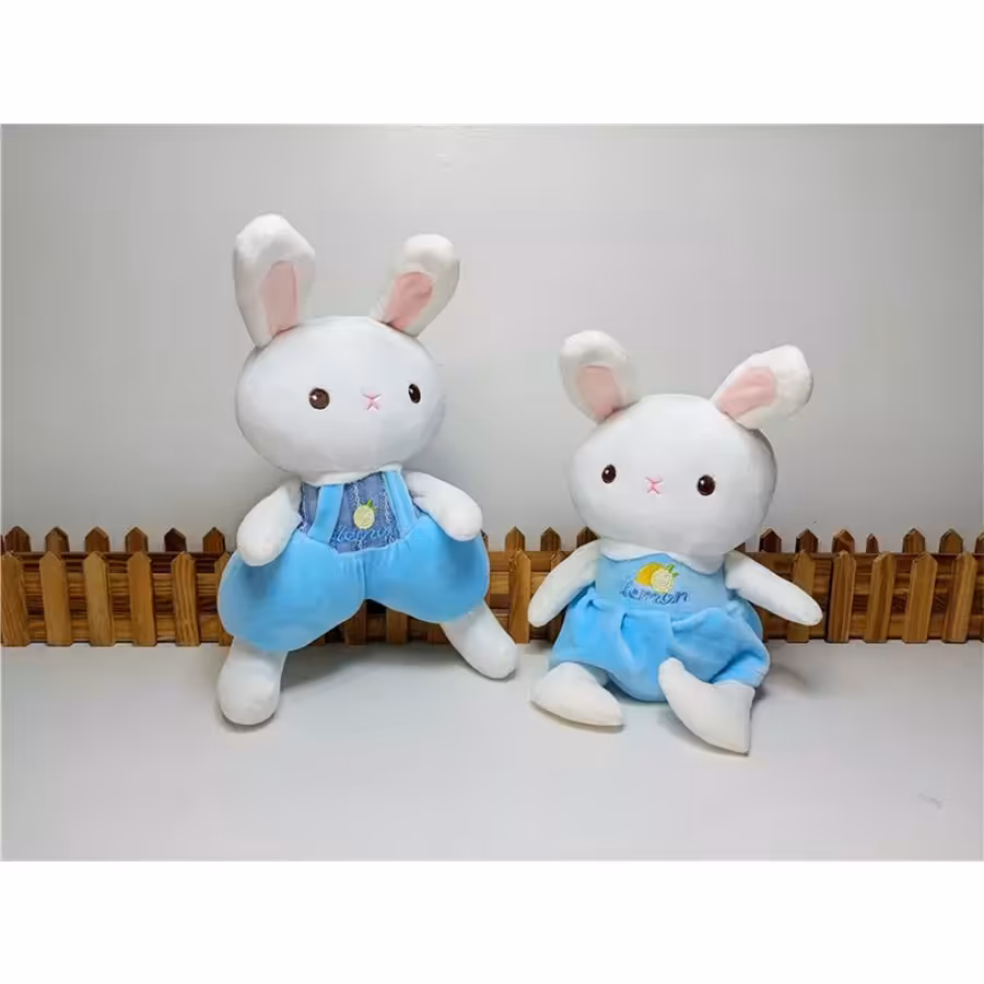 عروسک خرگوش دختر پسر لباس ابی کد 2